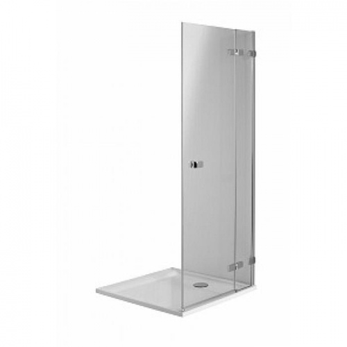 Двери распашные 90 см, правые, закаленное стекло, хром / серебряный блеск, Reflex. (для комплектации с боковой стенкой)				